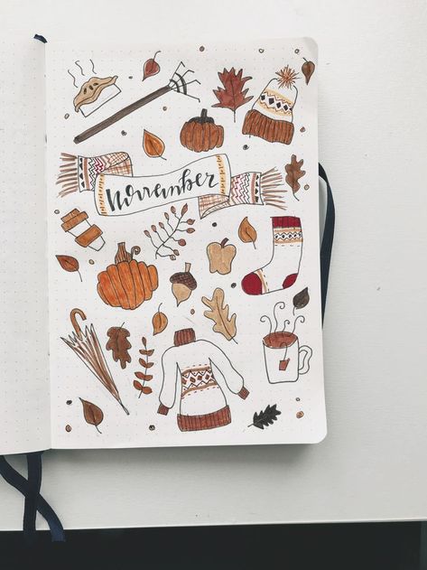 Bullet journal november | Doodle art designs, Bullet journal, Bullet journal ideas pages November Doodles, Bullet Journal November, Doodles Journal, Journal Ideas Pages, Journal November, Autumn Doodles, November Ideas, Bullet Journal Month, Bullet Journal Paper