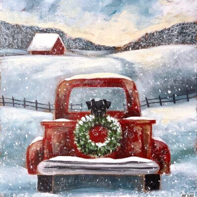 Adult Canvas Designs | The Pottery Factory Christmas Car Drawing, Christmas Truck Painting, Red Truck Christmas Pictures, Red Truck Painting, Truck Painting, Diy Christmas Canvas, Christmas Canvas Art, Christmas Red Truck, Painting Snow