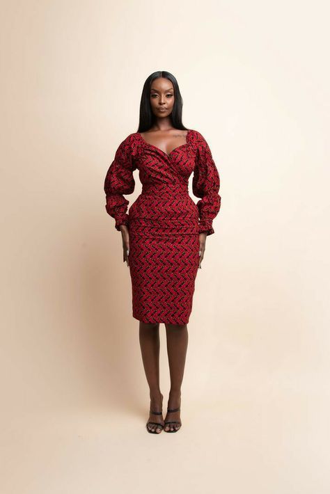 Short Ankara Dresses, Ankara Styles For Women, Ankara Dress Designs, Off Shoulder Midi Dress, Dresses Traditional, African Print Clothing, Best African Dresses, Short African Dresses, African Wear Dresses