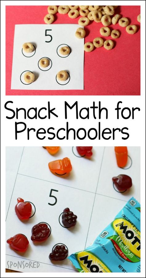 Math for preschoolers to play during snack time  - includes free printable (sponsored by General Mills) Math For Preschoolers, Preschool Prep, General Mills, Numbers Preschool, Early Math, Math Activities Preschool, Preschool Curriculum, Preschool At Home, Preschool Lessons