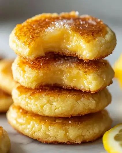 Lemon Curd Crème Brûlée Cookies - Tangy & Sweet Treat - optimal recipes Creme Brulee Cookie Recipe, Optimal Recipes, Lemon Bar Cookies, Mini Pumpkin Cheesecake, Teacher Memes, Lemon Cookies, Dessert Lover, Köstliche Desserts, Chewy Cookie