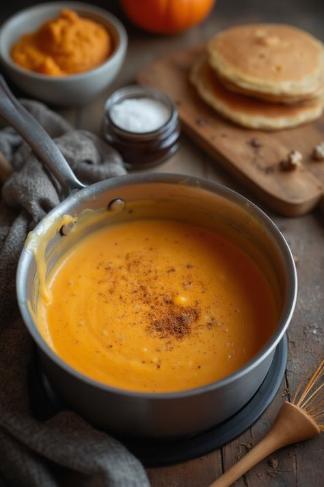 Easy Pumpkin Spice Sauce Recipe

Ingredients

- 1 cup pumpkin puree
- 1 cup sugar
- 1 cup water
- 1 tablespoon pumpkin pie spice
- 1 teaspoon vanilla extract

Instructions

- In a medium saucepan, combine pumpkin puree, sugar, and water. 
- Bring to a simmer over medium heat, stirring constantly until the sugar is dissolved. 
- Full Recipe on... Pumpkin Hot Sauce, Pumpkin Sauce For Pancakes, Pumpkin Spice Sauce Recipe, Pumpkin Spice Sauce, 1 Cup Pumpkin Puree, Pumpkin Spice Pancakes, Custard Sauce, Pumpkin Custard, Pumpkin Sauce