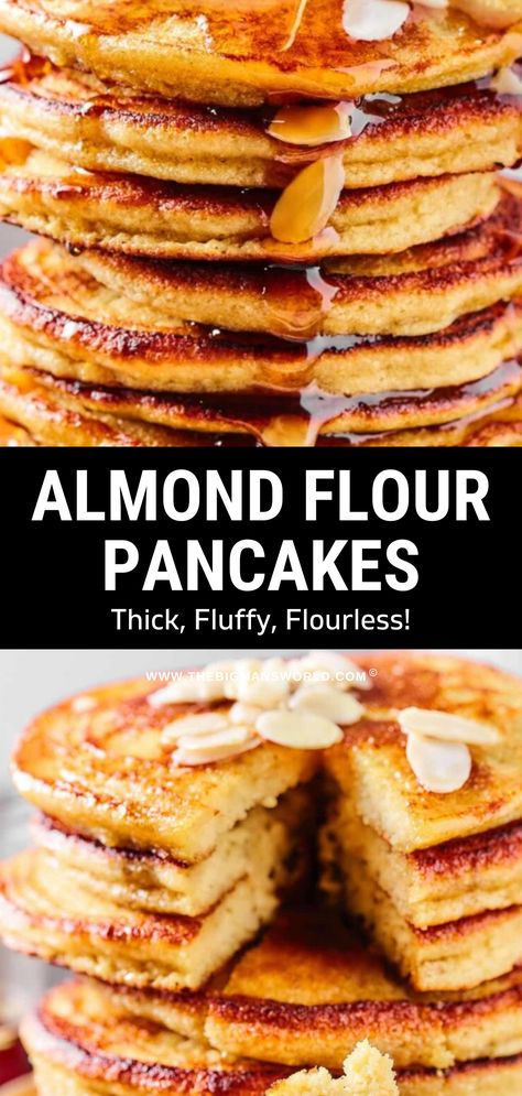 Almond Flour Pancake Recipe Easy, Healthy Almond Flour Pancakes Easy, Almond Flour Pancakes Easy Fluffy, Gluten Free Pancake Recipes, Best Almond Flour Pancakes, Fluffy Almond Flour Pancakes, Gf Df Pancake Recipe, Almond Flour Pancake Mix Recipe, Almond Flour Waffle Recipe Easy