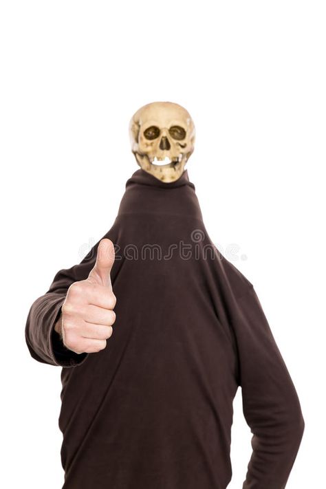 Hidden Man With Witty Skull On His Head, Thumbs Up Stock Photo - Image of figure, body: 47048770 Thumbs Up Stock Photo, Image Meme, Stock Photos Funny, Funny Poses, Weird Images, Human Poses Reference, Reaction Pics, Human Poses, Cool Poses