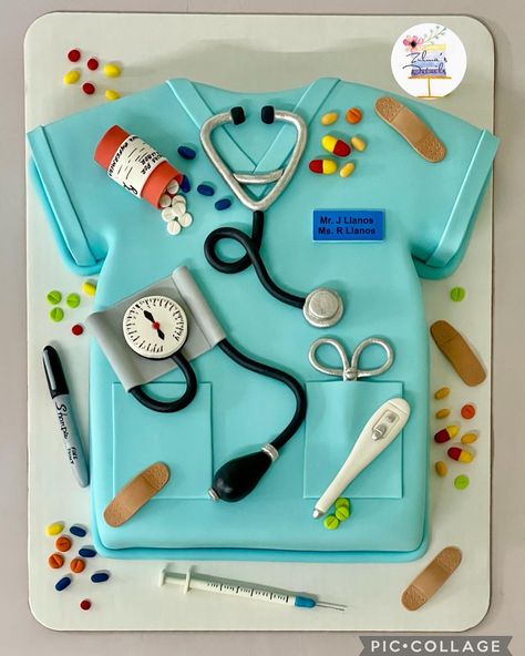 Anesthesia Cake, Doctors Day Cake, Medical Theme Cake, Medical Cake Ideas Doctors, Doctor Birthday Cake, Doctor Graduation Cake, Nursing Graduation Cakes, Medical Cake, Nurse Cake