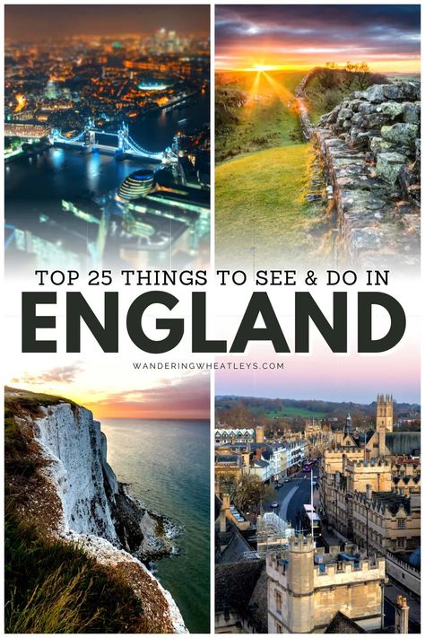 The 25 Best Things to do in England – Wandering Wheatleys Top Things To Do In England, 7 Days In England, Best Things To Do In England, What To Do In England, Where To Go In England, England Trip Itinerary, Best Places To Visit In England, England Attractions, England Activities