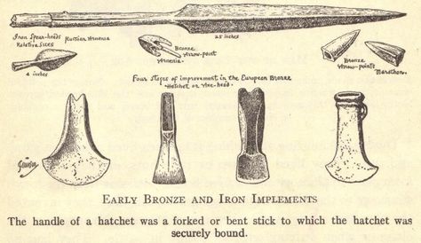 Bronze and Iron Age Weapons and Tools Iron Age Tools, Bronze Age Tools, Early Humans History, Homo Sapien, Neolithic Revolution, The Hatchet, Native American Tools, Ancient Tools, Iron Tools