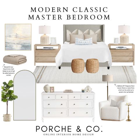 Modern Classic Bedroom Design, Modern Classic Bedroom, Classic Bedroom Design, Interior Design Minimalist, Coastal Bedroom, Classic Bedroom, Neutral Bedroom, Master Bedrooms Decor, My New Room