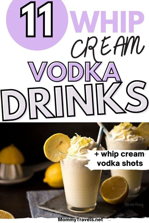 Drinks With Pinnacle Whipped Vodka, Whipped Cream Flavored Vodka Drinks, Whipped Cream Alcohol Drinks, Vodka Infused Whipped Cream, Whip Shots Vodka, Recipes With Whipped Vodka, Drinks To Make With Whipped Vodka, Pinnacle Whipped Vodka Jello Shots, Vodka Whipped Cream Recipe