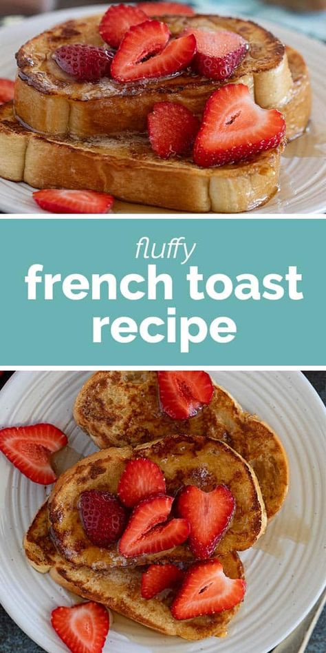 A step up from traditional French toast, this French Toast recipe is fluffy with a perfect crust. Serve it up with your favorite toppings for a perfect breakfast. Fluffy French Toast Recipe, Basic French Toast, French Toast Recipe Cinnamon, Fluffy French Toast, Awesome French Toast Recipe, Perfect French Toast, Homemade French Toast, Easy French Toast Recipe, Best French Toast