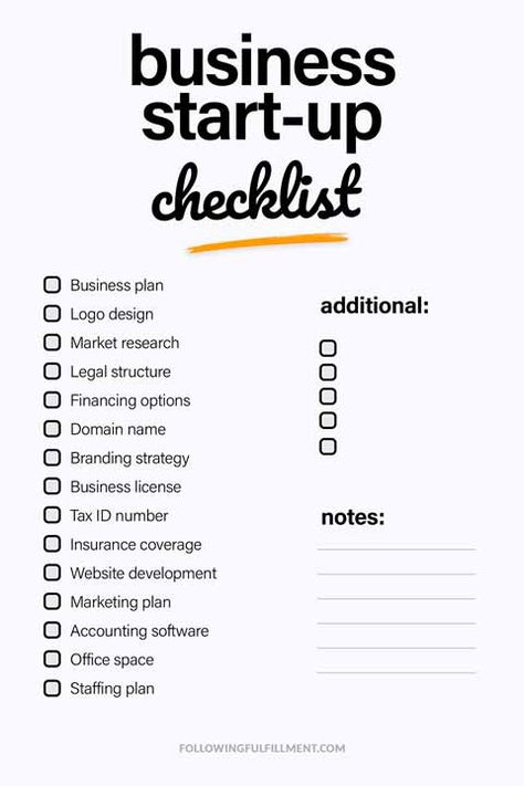 50 Business and Investing Free Checklists Business And Marketing, Business Planner Ideas, Business Plan Checklist, Business Start Up Checklist, Office Checklist, Small Business Ideas Startups, Easy Small Business Ideas, Business Binders, Business Strategy Management