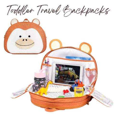 Toddler Travel Essentials for a Smooth Vacation! - Life on Lavender Lap Desk For Kids, Toddler Travel Activities, Car Seat Tray, Travel Toys For Toddlers, Travel Tray, Toddler Car, Monkey Baby, Toddler Car Seat, Toddler Backpack