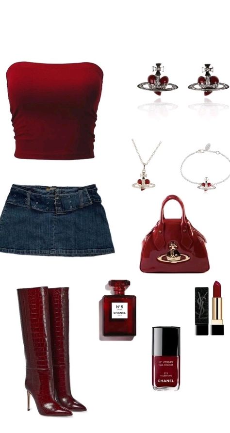 Red Night Out Outfit, Night Out Outfit Skirt, Outfit Inspo Fancy, Night Out Outfit Clubwear, 00s Mode, 2000s Fashion Outfits, Night Out Outfit, 2000s Fashion, Mode Vintage