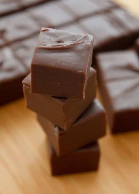 3 Minute Fudge - Chocolate Chocolate and More! Easy Microwave Fudge, Coffee Fudge, Cookie Dough Fudge, Easy Chocolate Fudge, Microwave Fudge, Chocolate Peanut Butter Fudge, Fudge Recipes Chocolate, Salted Caramel Fudge, Caramel Fudge