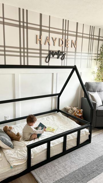 Toddler Floor Bed, Toddler Boy Room Decor, Boy Toddler Bedroom, Big Boy Bedrooms, Baby Boy Room Decor, Toddler Boys Room, Baby Boy Room Nursery, Baby Room Inspiration, Nursery Room Inspiration