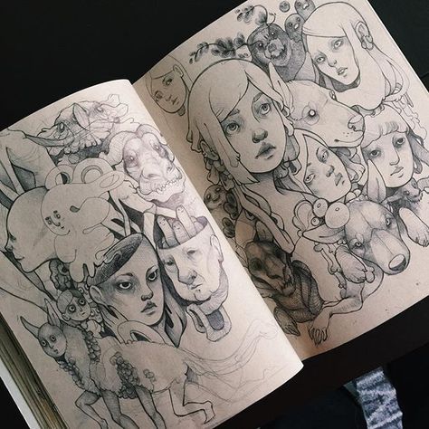 Full Sketchbook, Arte Punk, Sketchbook Art Journal, Character Sketches, Art Diary, Arte Sketchbook, Arte Inspo, Sketchbook Inspiration, Sketchbook Art Inspiration