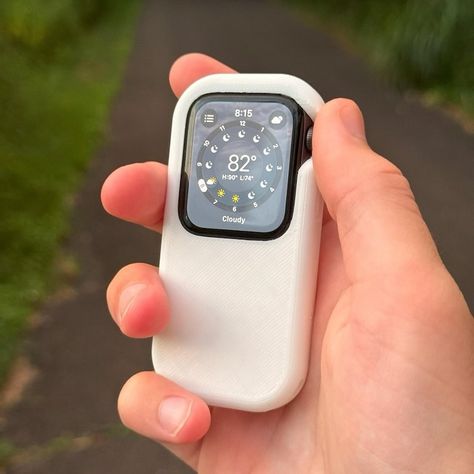 Apple Watch iPod Case | Convert Your Apple Watch Into a Powerful Mini Handheld | High-Quality 3D Print | Fits This unique case for your Apple Watch turns it into a mini iPod, serving as a perfect accessory to your iPhone or Airpods. Control your music, take phone calls, respond to texts, and more. Made from a tough flexible TPU, this case is durable and weather-resistant, ensuring a safe enclosure for your Apple Watch. Compatible with both 40/41 mm and 44/45 mm sized watches. . . . . . . .... Apple Watch 3, Clary Sage Essential Oil, 3d Printing Diy, Apple Watch Sport, Must Have Gadgets, 3d Printing Projects, Desk Ideas, Apple Watch Accessories, Phone Calls