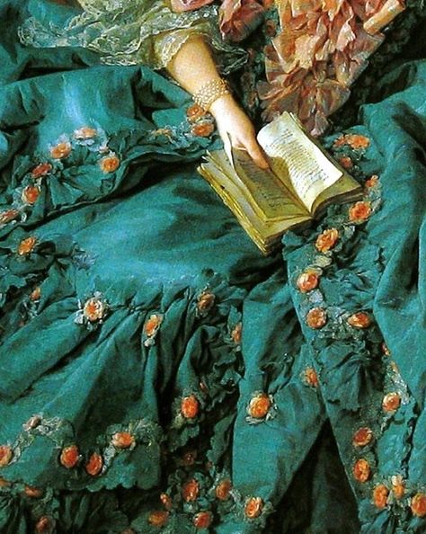 Artist and painting unknown. Detail Couture, Illustrator Design, Woman Reading, Reading A Book, Classical Art, Pompadour, Open Book, Old Art, Mode Vintage