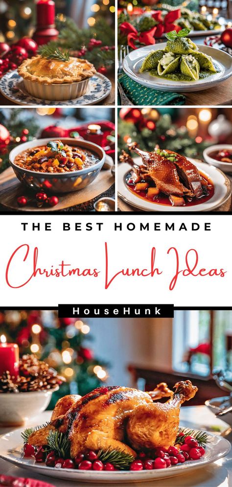 Elevate your Christmas lunch with these delightful ideas! From Pesto Chicken Salad to Roasted Cranberry-Dijon Glazed Ham, each recipe is a festive delight. Perfect for gatherings or cozy family meals. 🎄🍽 #ChristmasLunch #HolidayFeast #FestiveRecipes Christmas Themed Lunch Ideas, Christmas Lunch Main Courses, Cold Christmas Lunch Ideas, Girls Christmas Luncheon Ideas, Christmas Luncheon Ideas Food, Christmas Lunch Ideas Holiday Parties, Christmas Day Lunch Ideas Families, Festive Lunch Ideas, Light Christmas Lunch Ideas