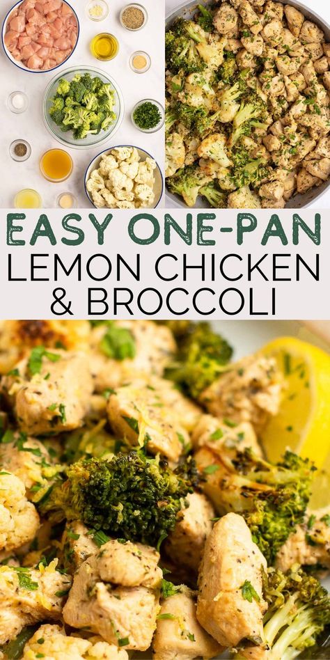 This delicious Lemon Chicken and Broccoli recipe is healthy, low-carb, and gluten-free! You can make this as a one-pan dinner or sheet pan meal if you’re in a hurry. Pan Keto, Sheet Pan Meals Chicken, Lean Protein Meals, Sheet Pan Dinners Chicken, Chicken Dishes Easy, Broccoli Recipe, Chicken And Broccoli, Yummy Chicken Recipes, Best Chicken Recipes