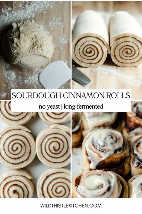 If you have been searching for a true Sourdough Cinnamon Roll - long-fermented, slightly tangy, and no commercial yeast - then look no further. These cinnamon rolls feature a tender, vanilla-scented dough, an ooey gooey buttery cinnamon filling, and a delicious cream cheese glaze. They are so fragrant and flavorful and such a fun way to use that bubbly sourdough starter! #sourdoughcinnamonrolls #sourdoughcinnamonrollsovernight Cinnamon Rolls Homemade With Sourdough Starter, Sourdough Cinnamon Rolls Little Spoon, Sweet Bread With Sourdough Starter, Selling Sourdough Starter, Choc Sourdough Bread, Cimmanon Rolls Sourdough, Sourdough Cinnamon Snowflake, Sour Dough Rolls Using Discard, Littlespoonfarm Sourdough Bread