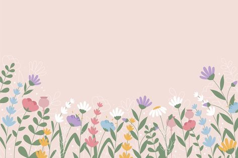 Pink Flowers Wallpaper Laptop, Aesthetic Spring Wallpaper, Wallpaper Edgy, Flower Desktop Wallpaper, Spring Desktop Wallpaper, Frühling Wallpaper, Macbook Wallpapers, Spring Flowers Background, Wallpaper Notebook