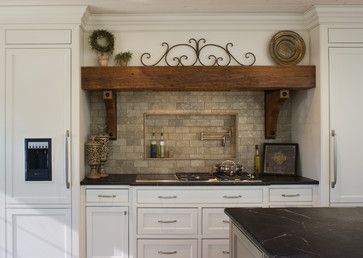 Kitchen Photos Rustic Range Hood Design Ideas, Pictures, Remodel, and Decor - page 3 Rustic Wood Mantle, Kitchen Cabinets Pictures, Kitchen Floor Plan, Kitchen Design Gallery, Wood Range Hood, Wood Mantle, Kitchen Design Pictures, Award Winning Kitchen, Wood Beam