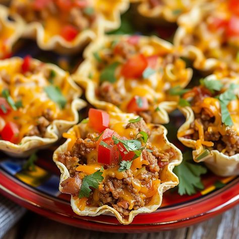 Taco Ranch Bites Taco Ranch Bites, Mini Taco Appetizer, Phyllo Tart, Taco Appetizers, Taco Bites, Mini Taco, Taco Cups, Mexican Appetizers, Best Appetizer Recipes