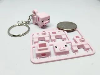 Minecraft Mini Figures, Minecraft Pig, Card Keychain, Monogram Tattoo, 3d Printing Business, Postcard Mockup, Best 3d Printer, 3d Printing Art, 3d Printer Designs