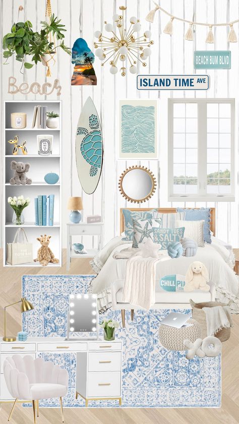 #bedroom #bedroominspo #bedroomdecor #beach #coastal #coastalgrandaughter #inspo #bedroomideas #preppybedroom #coastalbedroom #beachgirl #beachy #beachbedroom Room Inspiration Bedroom Beach, Beach Inspo Bedroom, Cozy Beachy Bedroom, Beach Rooms Ideas, Costal Grandaughter Bedroom Aesthetic, Coastal Beach Bedroom Ideas, Beach Girl Bedroom Ideas, Beach Girl Room Ideas, Costal Grandaughter Room