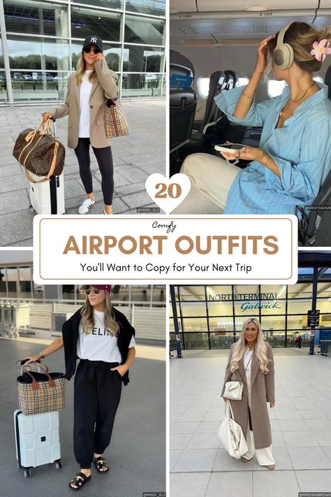 Comfy Airport Outfits Sneaker Airport Outfit, Travel Work Outfits Fall, Cozy Airport Outfit Fall, Athleisure Outfits Travel, Fun Travel Outfits, Airport Outfits For Long Flights, Chill Travel Outfits, Clothes For Flight Travel Outfits, Best Outfits For Traveling For Women