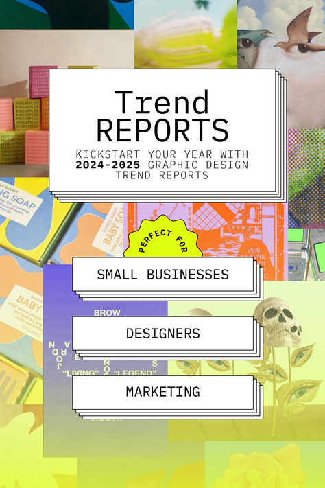 Looking ahead to Q4 2024 and early 2025 and wondering what might be trending? Look no further - I've compiled for you11 trends, with crucial information, references, colour palettes and briefs. Whether you are a small business owner, graphic designer, product, packaging or social media expert - you're going to find very useful information in this discounted pack that will steer you in the right direction. Graphic Design Building, Trending Social Media Post Design, Graphic Design Trends 2024 2025, 2025 Trends Forecast, 2025 Trends Design, 2025 Graphic Design, Graphic Design Trends 2024 Social Media, 2025 Branding Trends, Packaging Design Trends 2025