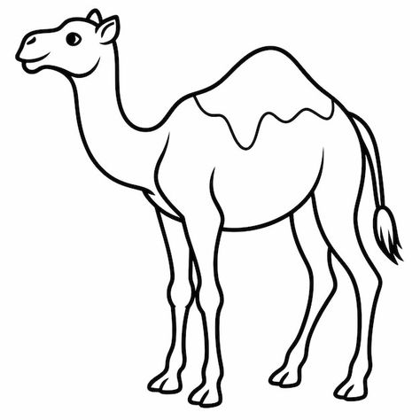 Premium Vector | Coloring book cute camel with outline stroke Camel Art For Kids, Camel Drawing For Kids, Camel Drawing Easy, Animal Outline Drawing, Ramadhan Decor, Camel Drawing, Camel Craft, Camel Art, Camels Art