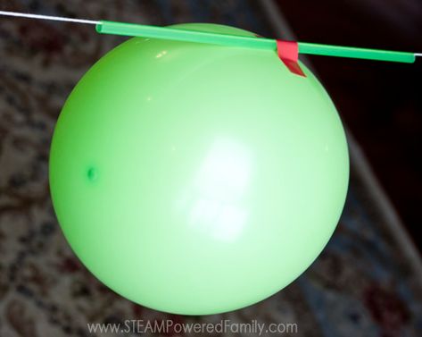 Balloon Races - Newton's Laws Of Motion Physics Activities Physics Activities, Work Physics, Newtons Third Law Of Motion, Motion Physics, Newton's Second Law, Newton's Laws Of Motion, Balloon Experiment, Newton's Third Law, Motion Activities