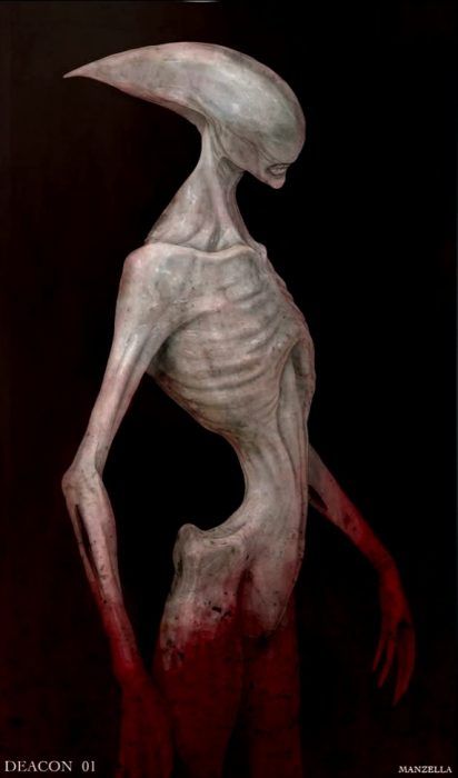 Prometheus Creatures - AvPGalaxy Dark Creatures, Humanoid Creatures, Concept Art World, Arte Alien, Alien Character, Alien Concept, 다크 판타지, Alien Concept Art, Monster Concept Art