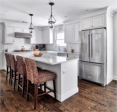 Small L Kitchen Layout With Island, Open L Shaped Kitchen, Opening Up A U Shaped Kitchen, Kitchen Small With Island, Small I Shaped Kitchen, Narrow L Shaped Kitchen With Island, Kitchen Island For Narrow Kitchen, L Shaped Kitchen Designs With Island, 30 Inch Kitchen Cabinets