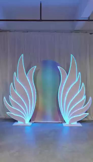 Ins Hot-selling Wedding Party Props Led Angle Wing Background Trio Acrylic Backdrop White Birthday Party Backdrop Decoration - Buy Wing Backdrop,Birthdayparty Backdrop,Backdrops For Parties Product on Alibaba.com Wedding Party Props, Wing Background, Wings Backdrop, 3d Letters Diy, Acrylic Backdrop, White Birthday Party, Event Photo Booth, Simple Stage Decorations, Butterfly Art Drawing