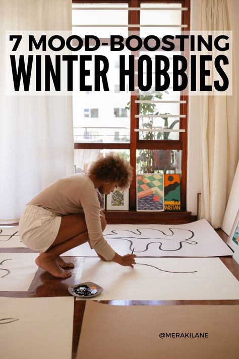 7 Best Winter Hobbies for Women to Beat the Winter Blues | The cold weather can leave us feeling sad, unmotivated, and uninterested in activities that usually bring us joy. Also known as a "seasonal slump", seasonal affective disorder can also negatively impact our moods and sleep. While there are many remedies you can try, an often overlooked idea is to prioritize self-care and activities you enjoy. In this post, we're sharing our fav indoor hobbies for women to put some pep back in your step! Winter Hobbies, Caregiver Quotes, Hobbies For Adults, Unique Cross Stitch, Cold Weather Activities, Hobbies For Women, Hobby Ideas, Making A Vision Board, Low Mood