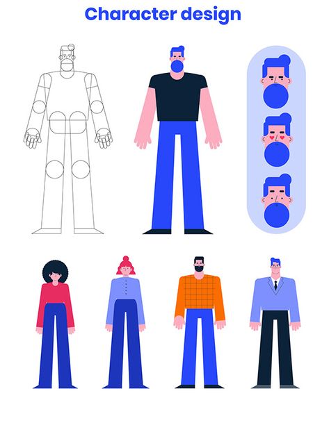 Character Flat Design, Vector Illustration Character, Web Design Mobile, Vector Character Design, Simple Character, Illustration Art Design, Flat Design Illustration, Motion Design Animation, Affinity Designer