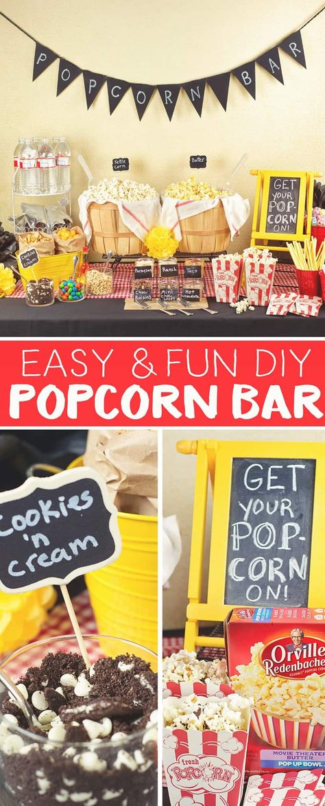 DIY Popcorn Bars are "popping" up at all types of parties and get togethers! Here's a few tips on how to make the best Popcorn Bar for your next gathering. Teacher Popcorn Bar, Snack Bar For Teachers, Diy Popcorn Bar, Popcorn Ideas, Outdoor Buffet, Diy Popcorn, Party Food Bar, Food Bars, Best Popcorn