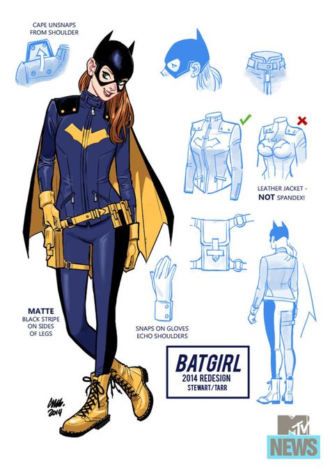 Exclusive: 'Batgirl' Gets A Brand New Look From A Brand New Creative Team - MTV: Batgirl Costume Tests Young Justice, Batgirl Of Burnside, Babs Tarr, Dc Batgirl, Batgirl Costume, Character Design Cartoon, Barbara Gordon, Bd Comics, Batman Family