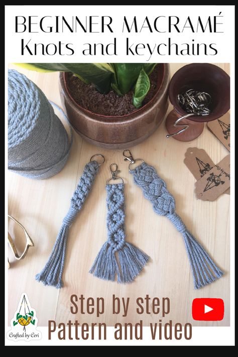 Diy Macrame Keyring, Beginner Macrame Keychain Diy, Macrame Keychains For Beginners, Macrame Instructions Step By Step, Easy Macrame Keychain Pattern, Free Macrame Keychain Pattern, Macrame Keyring Tutorial Easy, Diy Macrame Keychain Pattern, Macrame Key Chain Tutorial