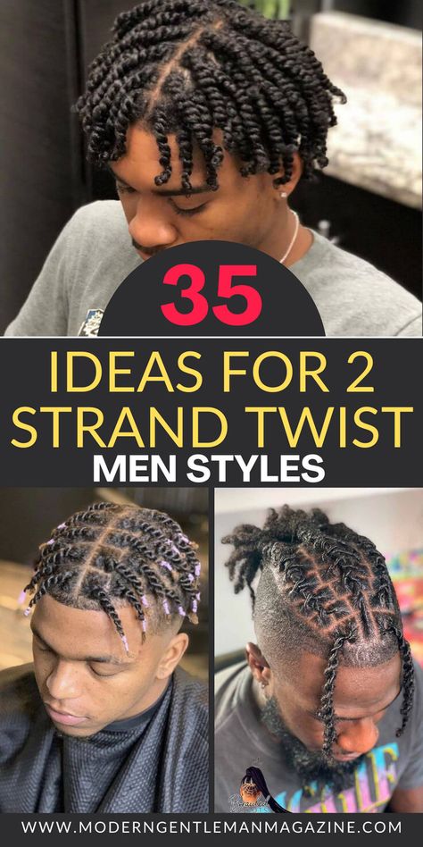 Elevate your style with these 35 ideas for 2 strand twist men's hairstyles! Discover versatile and trendy looks to enhance your hair game. #2StrandTwist #MensHairstyles #HairInspiration Strand Twist Men, 2 Strand Twist Men, 2 Strand Twist Styles, Twist Men, Twist Hair Men, 2 Strand Twist, Two Strand Twist Hairstyles, Mens Twists Hairstyles, Natural Hair Men