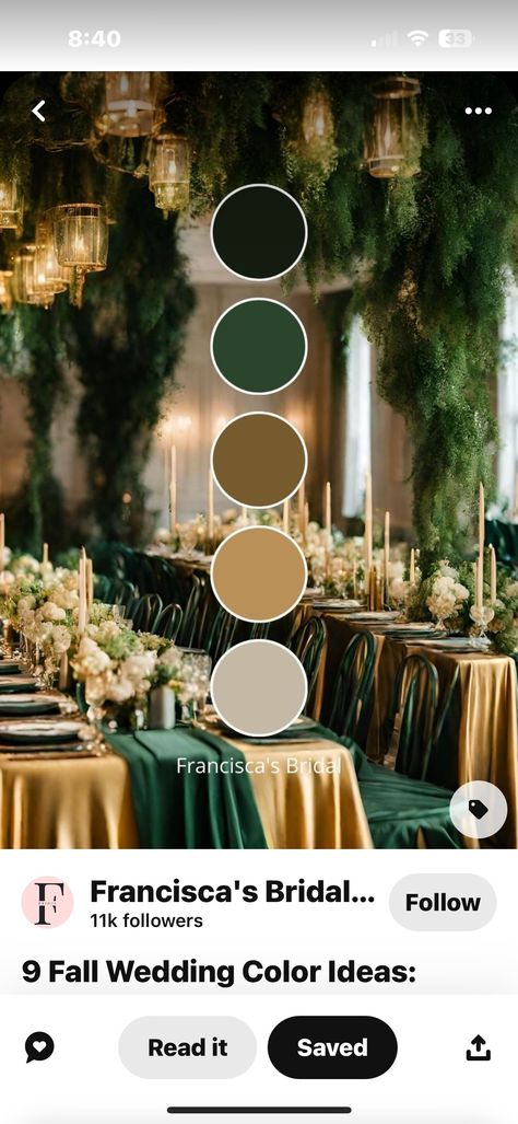 Brown Wedding Decorations Receptions, Olive Green And Gold Color Palette, Olive Green And Gold Wedding Decorations, Green And Tan Wedding Theme, Olive Green And Sunflower Wedding, Olive Green And Gold Living Room, Amber And Green Wedding, Brown And Green Wedding Theme, Olive And Gold Wedding