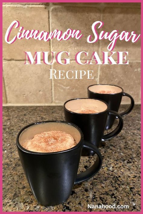 Try this delicious and easy to make cinnamon sugar mug dessert recipe! With only a few ingredients and under a minute and a half each in the microwave, dessert is readily available in minutes! Mug Dessert, Cinnamon Mug Cake, Cinnamon Sugar Recipes, Coconut Chia Seed Pudding, Microwave Dessert, Avocado Chocolate Mousse, Picky Eaters Kids, Mug Cakes, Cinnamon Muffins