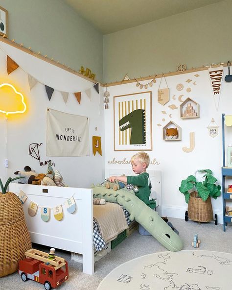 35 Kids Room Ideas: Enchanting Spaces for Play & Growth | Home Magic - placeideal.com Boys Toddler Room Ideas, Preschool Boy Bedroom Ideas, Toddler Room Themes Boy, Toddler Boy Room Inspiration, Bright Colored Rooms, Baby Boy Toddler Room, Toddler Room Design Boy, Small Kids Room Ideas For Boys, Toddler Room Set Up