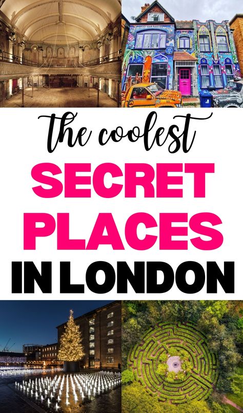 Discover the most secret places in London from Eltham Palace to the Crystal Palace Park Maze - some of the best hidden gems in London and free secret gardens in London to visit for free, perfect if you're looking for romantic first date ideas in London! hidden London | secret things to do in London | best hidden London places to visit | free things to do in London | best things to do in London for couples | London travel bucket list | most romantic places in London | beautiful places to travel Hidden Gems Of London, Romantic Places In London, Places To Visit Near London, Hidden Places In London, Hidden London Secret Places, London Hidden Places, London Secret Places, Top Things To Do In London, London Free Things To Do