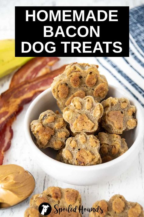 Keto Dog Treats, Air Fryer Dog Treat Recipes, Dog Jerky, Bacon Treats, Bacon Dog Treats, Pup Treats, Dog Treats Homemade, Dog Treats Recipe, Bacon Dog