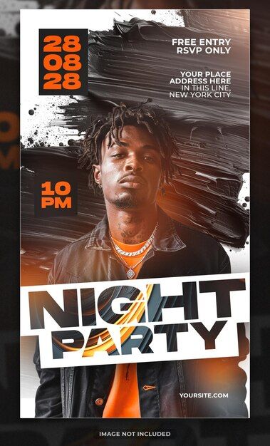 PSD nightclub music poster instagram sto... | Premium Psd #Freepik #psd Dj Event, Media Poster, Types Of Social Media, Dj Party, Event Flyer Templates, Social Media Poster, Free Social Media, Social Media Logos, Club Parties