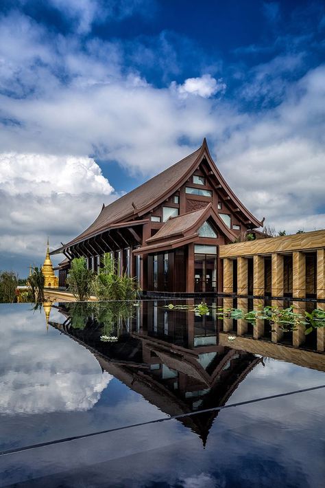 Wanda Vista Xishuangbanna Resort - Picture gallery #chinese #architecture #resort  https://www.pinterest.com/0bvuc9ca1gm03at/dj-methuselahpalooza/ Khmer Architecture, Thai Architecture, Architecture Unique, Contemporary Stairs, Resort Architecture, Thai House, Asian Architecture, Garden Wallpaper, Resort Design